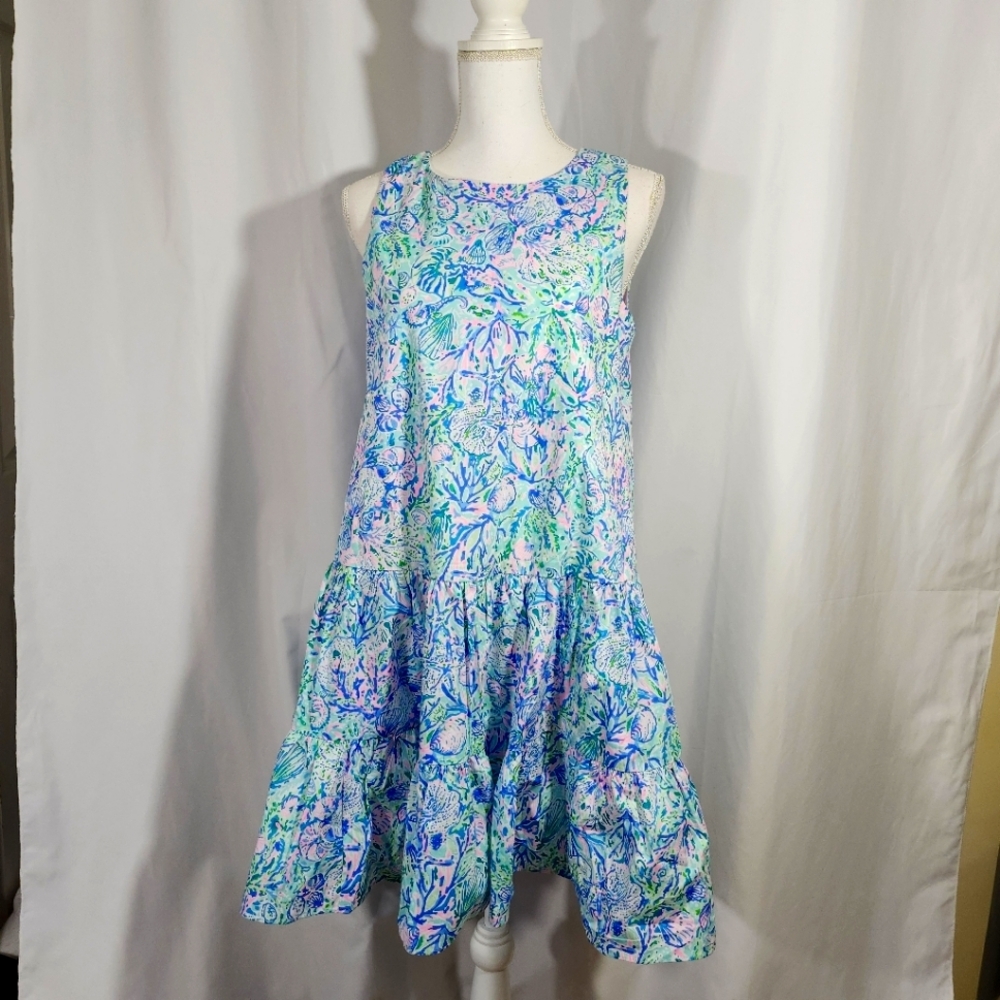 Lilly Pulitzer Trina Dress Surf Blue Soleil it On Me S NWT